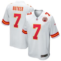 Harrison Butker Kansas City Chiefs White Game Stitched Jersey