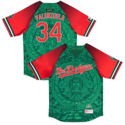 Fernando Valenzuela Dodgers 2024 Mexican Heritage Jersey Stitched