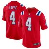 Bailey Zappe New England Patriots Game Stitched Jersey - Red