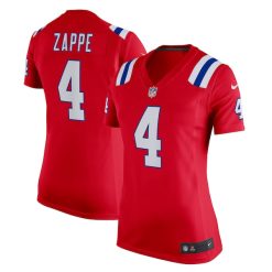 Alternative view of Bailey Zappe New England Patriots Game Stitched Jersey - Red