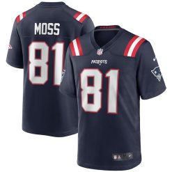Randy Moss New England Patriots Game Stitched Jersey - Navy
