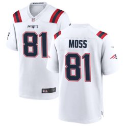 Randy Moss New England Patriots Game Stitched Jersey - White