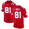Randy Moss New England Patriots Game Stitched Jersey - Red
