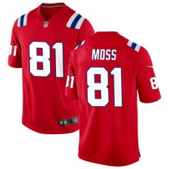 Randy Moss New England Patriots Game Stitched Jersey - Red