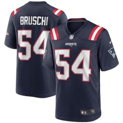 Tedy Bruschi New England Patriots Game Stitched Jersey - Navy