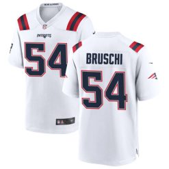 Tedy Bruschi New England Patriots Game Stitched Jersey - White