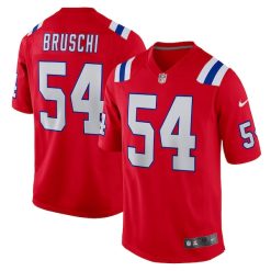 Tedy Bruschi New England Patriots Game Stitched Jersey - Red
