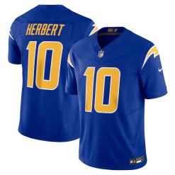 Justin Herbert Los Angeles Chargers Stitched Vapor F.U.S.E Limited Jersey - Royal