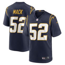 Khalil Mack Los Angeles Chargers Game Stitched Jersey - Navy