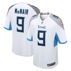 Steve McNair Tennessee Titans White Game Jersey - All Stitched
