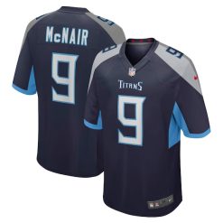 Steve McNair Tennessee Titans Navy Game Jersey - All Stitched
