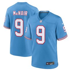 Steve McNair Tennessee Titans Light Blue Game Jersey - All Stitched