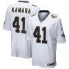 Alvin Kamara New Orleans Saints White Game Jersey - All Stitched