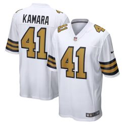Alvin Kamara New Orleans Saints White Alternate Game Jersey - All Stitched