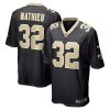 Tyrann Mathieu New Orleans Saints Black Game Jersey - All Stitched