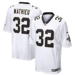 Tyrann Mathieu New Orleans Saints White Game Jersey - All Stitched