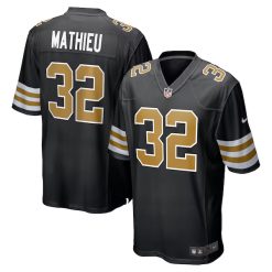 Tyrann Mathieu New Orleans Saints Black Alternate Game Jersey - All Stitched