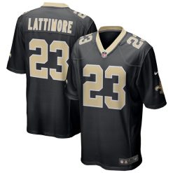 Marshon Lattimore New Orleans Saints Black Game Jersey - All Stitched
