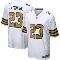 Marshon Lattimore New Orleans Saints White Alternate Game Jersey - All Stitched