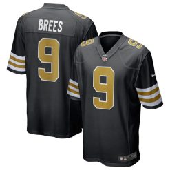 Drew Brees New Orleans Saints Black Alternate Game Jersey - All Stitched