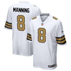 Archie Manning New Orleans Saints Game Stitched Jersey - White