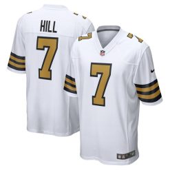 Taysom Hill New Orleans Saints White Alternate Game Jersey - All Stitched