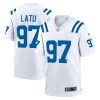 Laiatu Latu Indianapolis Colts White Game Jersey - All Stitched