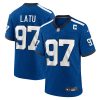 Laiatu Latu Indianapolis Colts Royal Indiana Nights Jersey - All Stitched