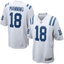 Peyton Manning Indianapolis Colts White Game Jersey - All Stitched