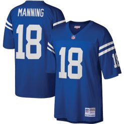 Peyton Manning Indianapolis Colts Royal Throwback Jersey - All Stitched