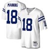 Peyton Manning Indianapolis Colts White Throwback Jersey - All Stitched