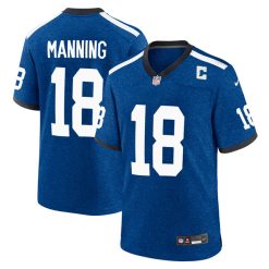 Peyton Manning Indianapolis Colts Royal Indiana Nights Jersey - All Stitched