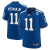 Michael Pittman Jr Indianapolis Colts Royal Indiana Nights Jersey - All Stitched