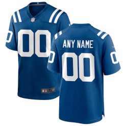 Custom Indianapolis Colts Home Game Jersey Royal - All Stitched