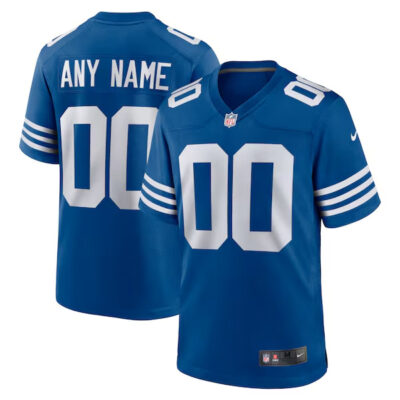 Custom Indianapolis Colts Royal Alternate Game Jersey - All Stitched