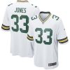 Aaron Jones Green Bay Packers Game Jersey - White