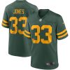 Aaron Jones Green Bay Packers Throwback Game Jersey - Green