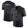 Aaron Jones Green Bay Packers Black RFLCTV Limited Jersey