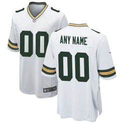 Custom Green Bay Packers Game Stitched Jersey - White