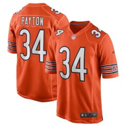 Walter Payton Chicago Bears Orange Game Jersey - All Stitched