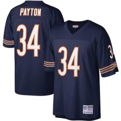 Walter Payton Chicago Bears Legacy Navy Jersey - All Stitched