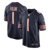 Justin Fields Chicago Bears Navy Game Jersey - All Stitched