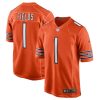 Justin Fields Chicago Bears Orange Game Jersey - All Stitched