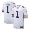 Justin Fields Chicago Bears White Classic Game Jersey - All Stitched