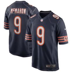 Jim McMahon Chicago Bears Navy Game Jersey - All Stitched