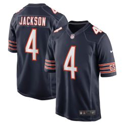 Eddie Jackson Chicago Bears Navy Game Jersey - All Stitched