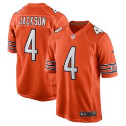 Eddie Jackson Chicago Bears Orange Game Jersey - All Stitched