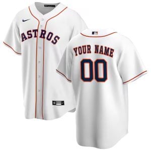 Custom Houston Astros White Home Game Jersey - All Stitched