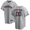Custom Houston Astros Grey Away Game Jersey - All Stitched