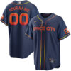 Custom Houston Astros Navy City Connect Limited Jersey - All Stitched